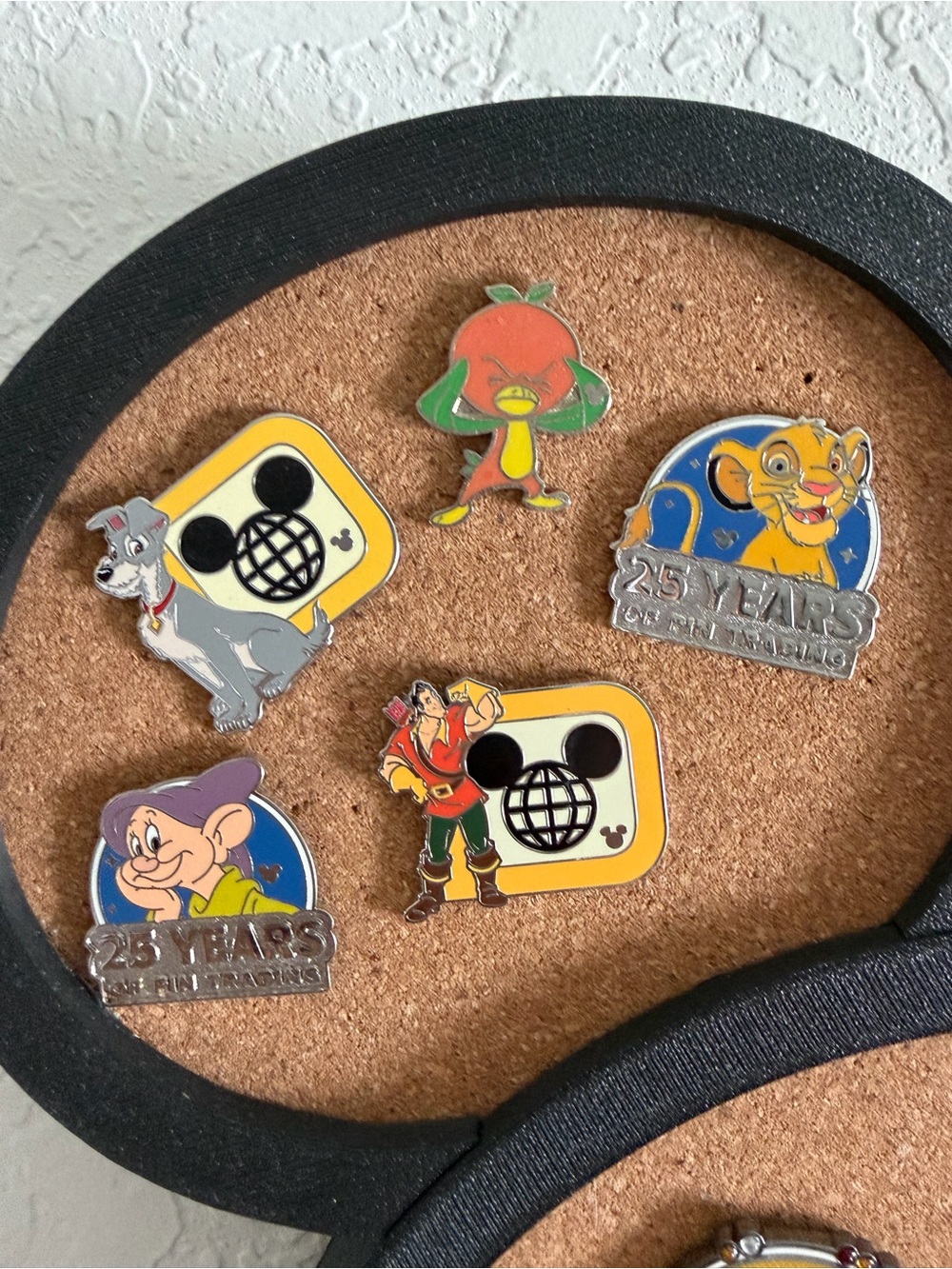 Disney Parks Pin Lot of 5 | Hidden Mickey, Orange Bird, Simba, Dopey & Gaston